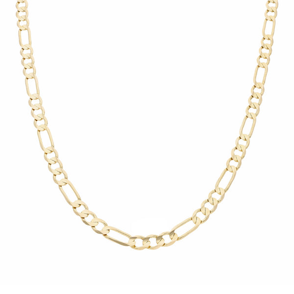 Collar de tres eslabones por uno en oro amarillo 14 kilates.