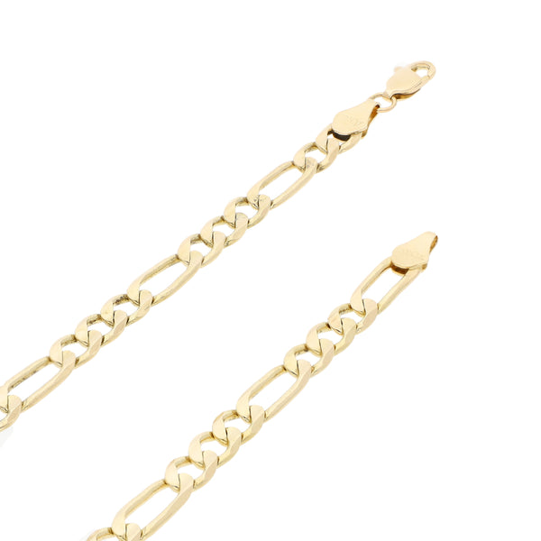Collar de tres eslabones por uno en oro amarillo 14 kilates.