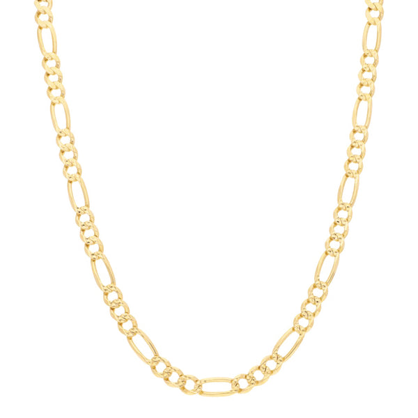 Collar de tres eslabones por uno en oro amarillo 14 kilates.