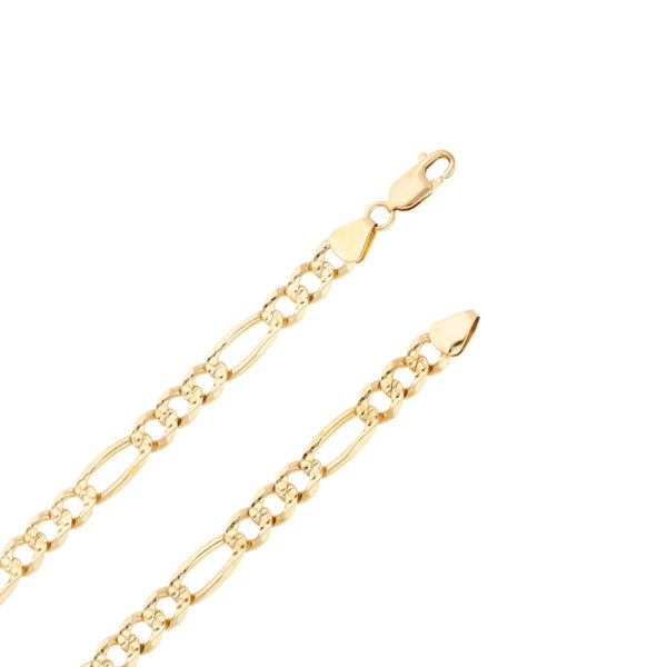 Collar de tres eslabones por uno en oro amarillo 14 kilates.