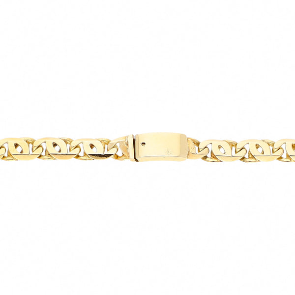 Pulsera eslabón nudo egipcio en oro amarillo 14 kilates.