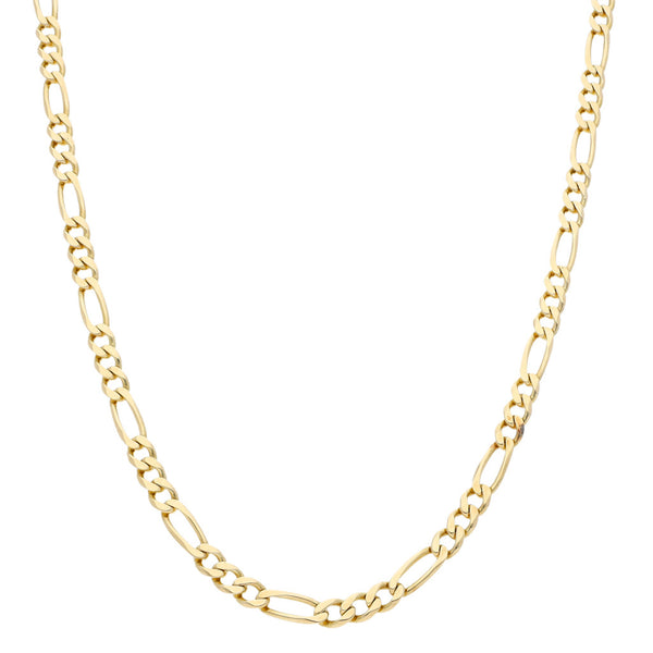 Collar de tres eslabones por uno en oro amarillo 14 kilates.