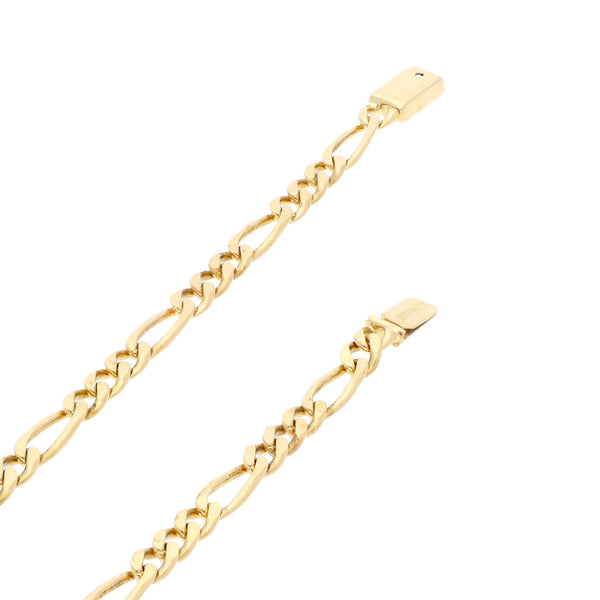 Collar de tres eslabones por uno en oro amarillo 14 kilates.