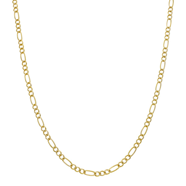Pulsera de tres eslabones por uno en oro amarillo 14 kilates.
