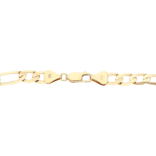 Pulsera de tres eslabones por uno en oro amarillo 14 kilates.