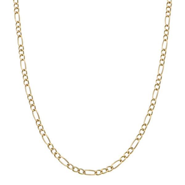 Collar de tres eslabones por uno en oro amarillo 12 kilates.
