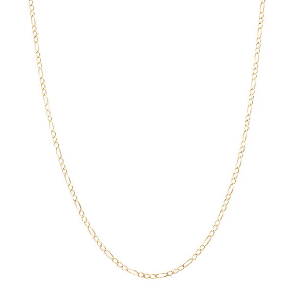 Collar de tres eslabones por uno en oro amarillo 14 kilates.