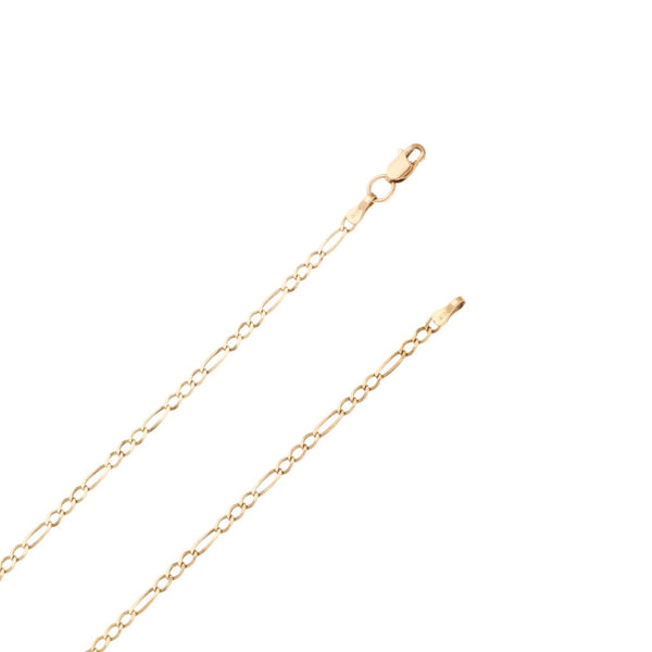 Collar de tres eslabones por uno en oro amarillo 14 kilates.