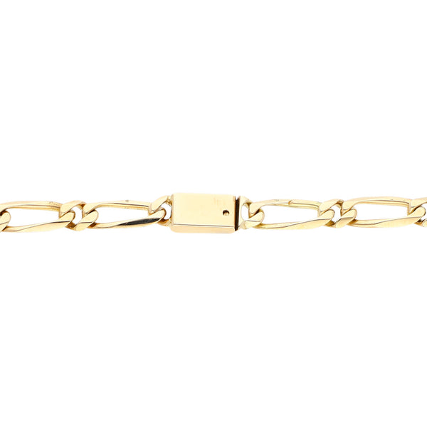 Pulsera eslabón combinado en oro amarillo 14 kilates.