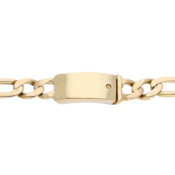 Esclava infantil eslabón combinado en oro amarillo 14 kilates.