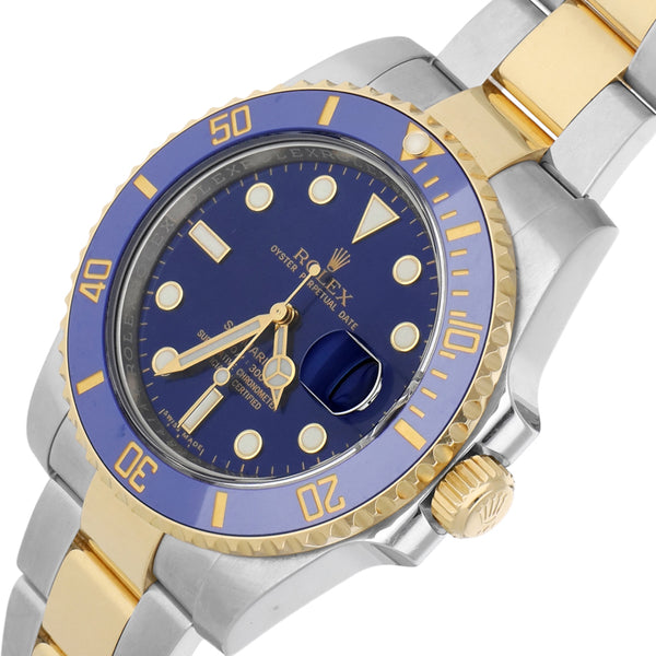 Reloj Rolex para caballero modelo Oyster Perpetual Date Submariner vistas oro 18 kilates.
