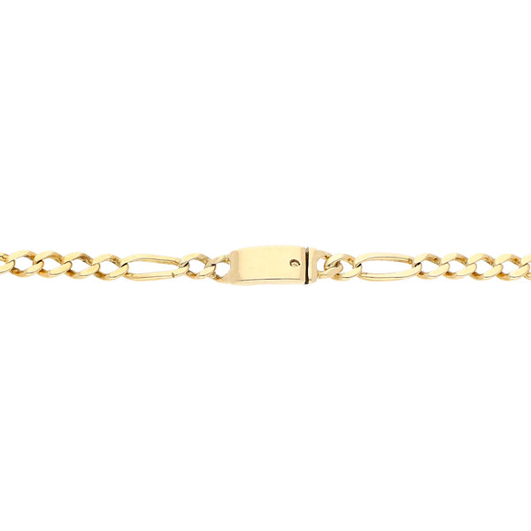 Pulsera de cuatro eslabones por uno en oro amarillo 14 kilates.