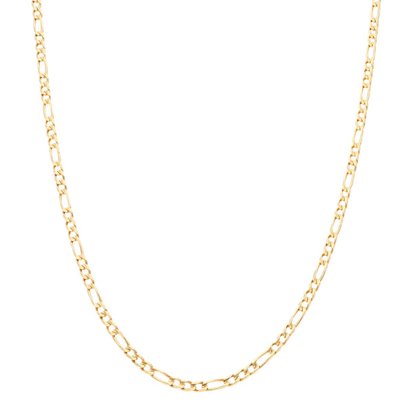 Collar de tres eslabones por uno en oro amarillo 14 kilates.
