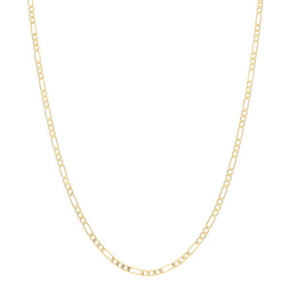 Collar de tres eslabones por uno en oro amarillo 14 kilates.