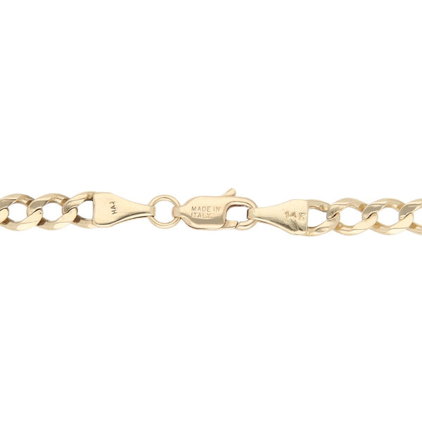 Pulsera eslabón encontrado en oro amarillo 14 kilates.