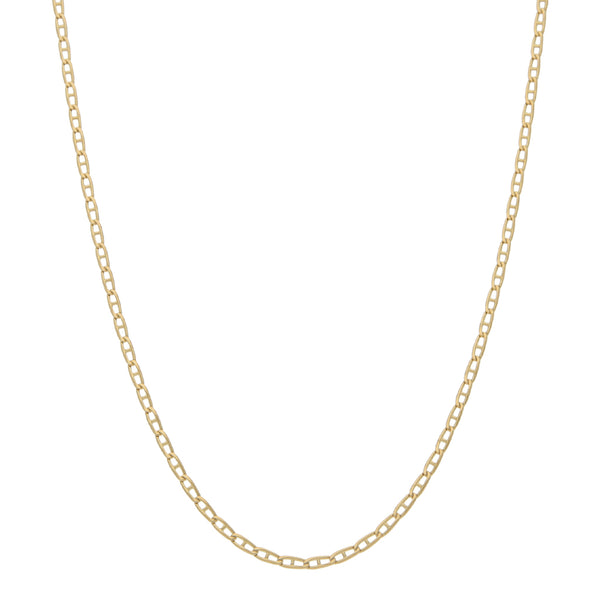Collar eslabón nudo marino en oro amarillo 14 kilates.