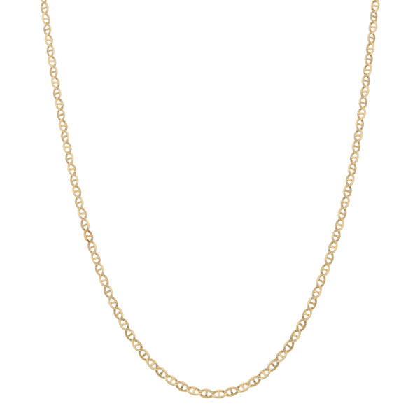 Collar eslabón nudo marino en oro amarillo 14 kilates.