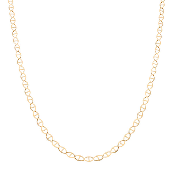 Collar eslabón nudo marino en oro amarillo 14 kilates.