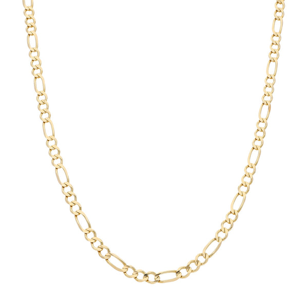 Collar de tres eslabones por uno en oro amarillo 14 kilates.