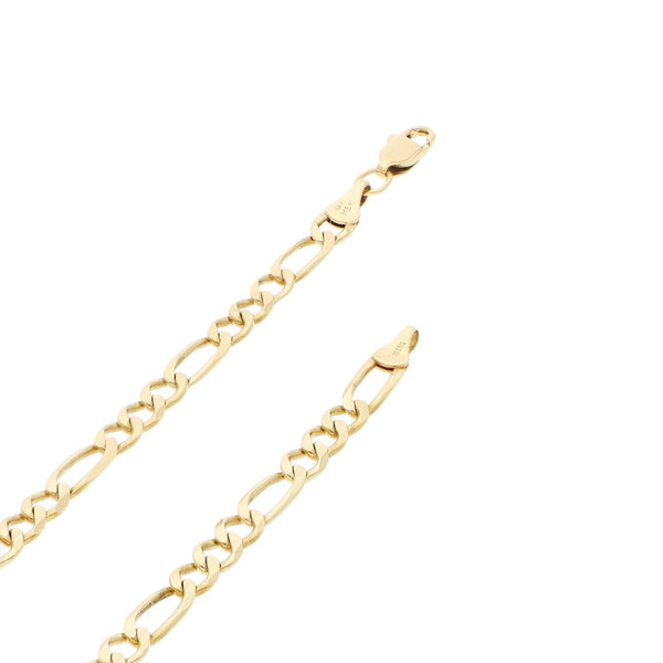 Collar de tres eslabones por uno en oro amarillo 14 kilates.