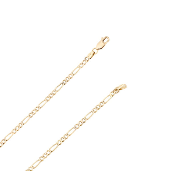 Collar de tres eslabones por uno platinados en oro amarillo 14 kilates.