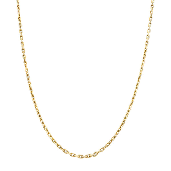 Collar eslabón cruzado en oro amarillo 14 kilates.