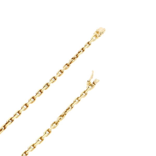 Collar eslabón cruzado en oro amarillo 14 kilates.
