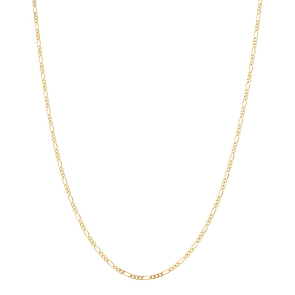 Collar de tres eslabones por uno en oro amarillo 14 kilates.