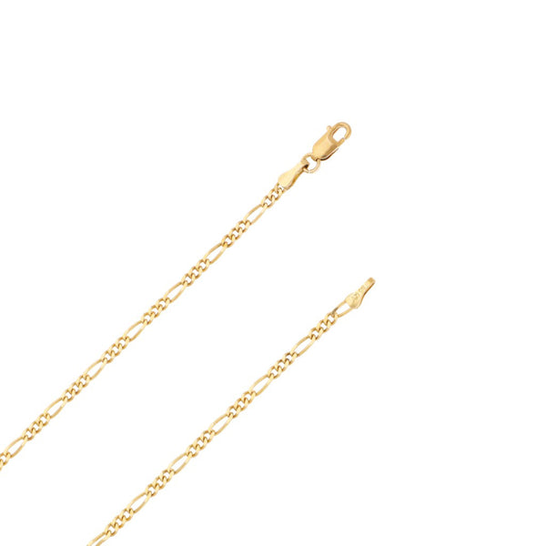 Collar de tres eslabones por uno en oro amarillo 14 kilates.