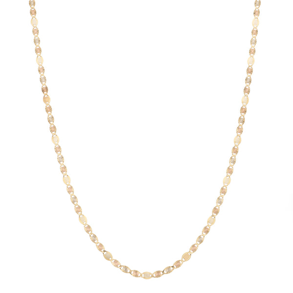 Collar eslabón nudo marino en oro amarillo 14 kilates.