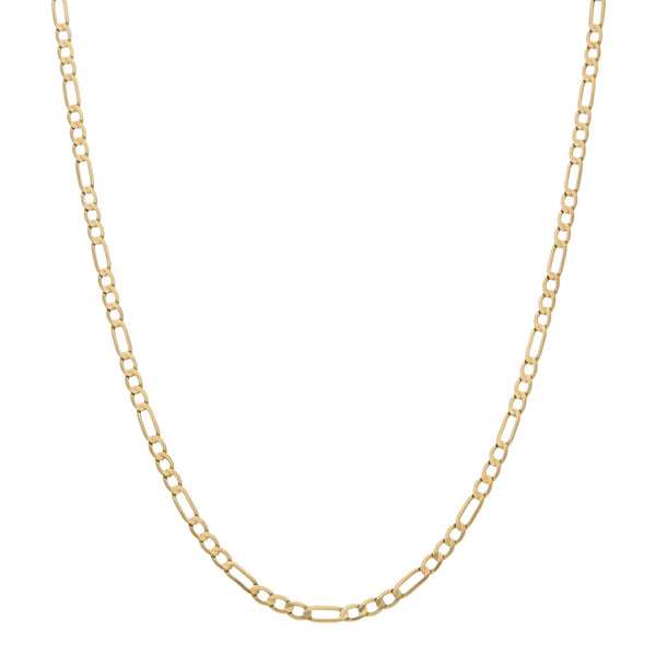Collar de tres eslabones por uno en oro amarillo 14 kilates.
