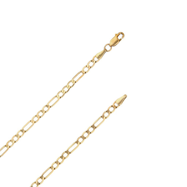 Collar de tres eslabones por uno en oro amarillo 14 kilates.