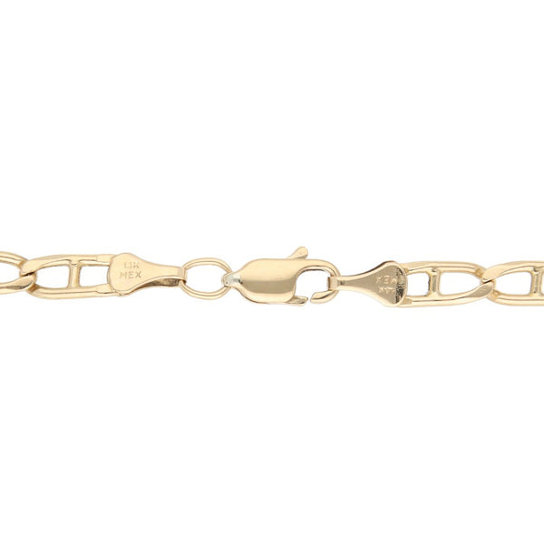 Pulsera eslabón nudo marino en oro amarillo 14 kilates.