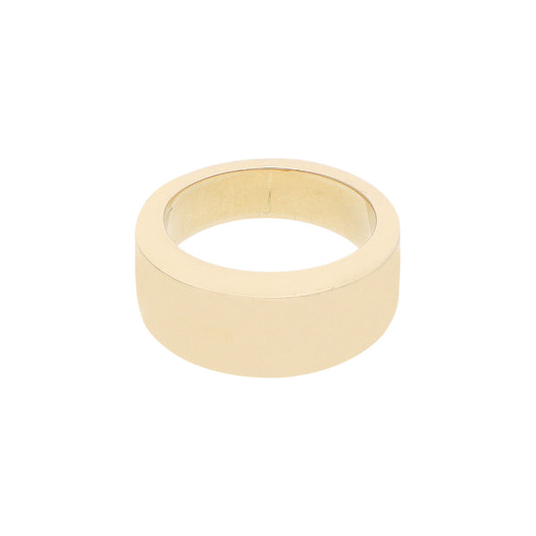 Anillo liso en oro amarillo 14 kilates.