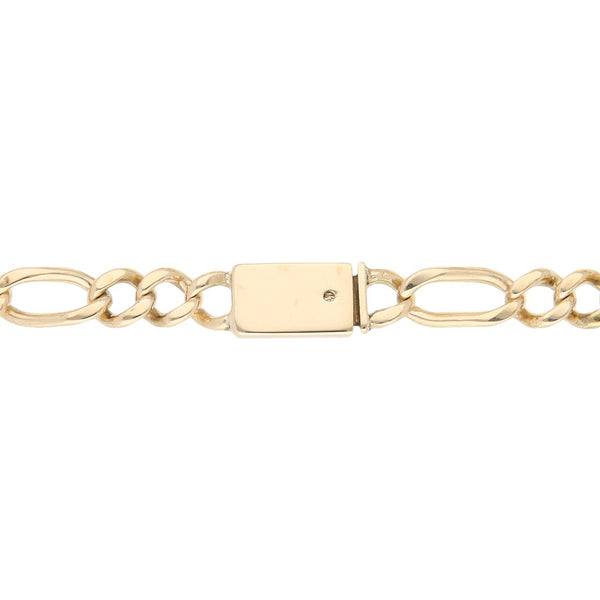 Pulsera de tres eslabones por uno en oro amarillo 14 kilates.