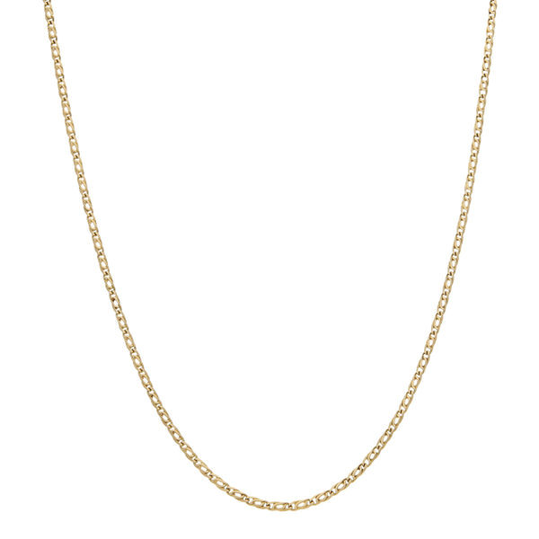 Collar eslabón nudo egipcio en oro amarillo 14 kilates.