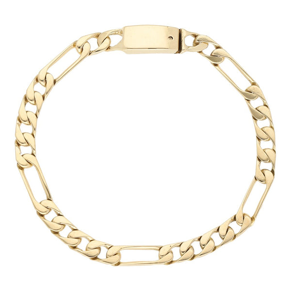 Pulsera de cuatro eslabones por uno en oro amarillo 14 kilates.