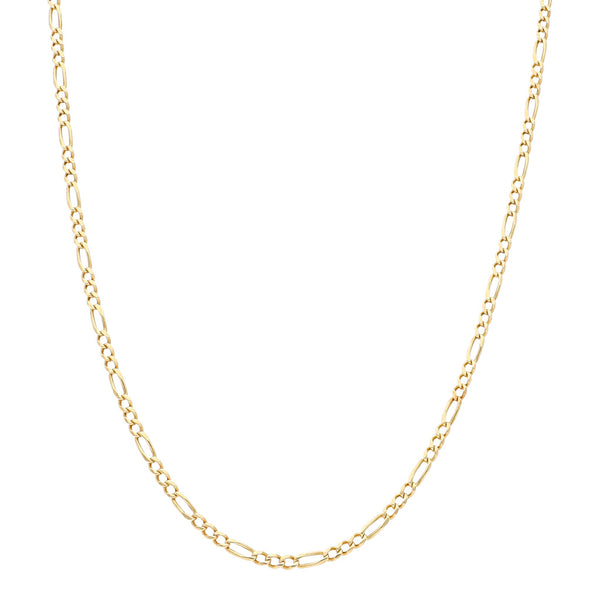 Collar de tres eslabones por uno en oro amarillo 14 kilates.