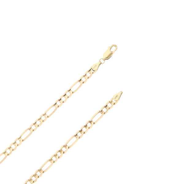 Collar de tres eslabones por uno en oro amarillo 14 kilates.