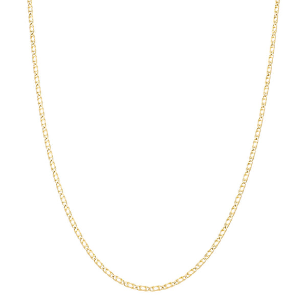 Collar eslabón nudo egipcio en oro amarillo 14 kilates.