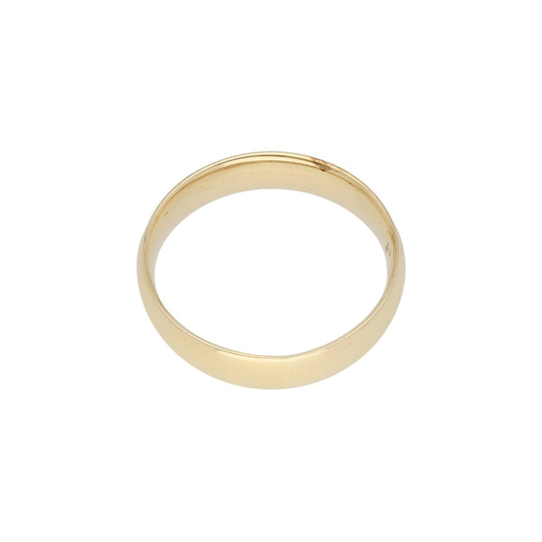 Argolla lisa con diamante interno en oro amarillo 14 kilates.