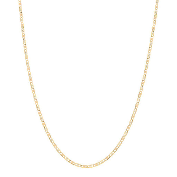 Collar eslabón nudo marino en oro tres tonos 14 kilates.