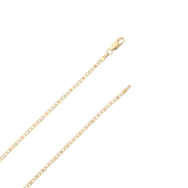 Collar eslabón nudo marino en oro tres tonos 14 kilates.