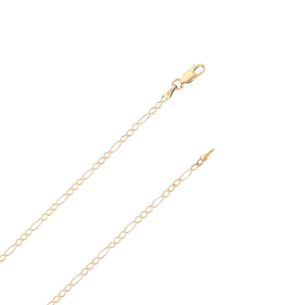 Collar de tres eslabones por uno en oro tres tonos 14 kilates.