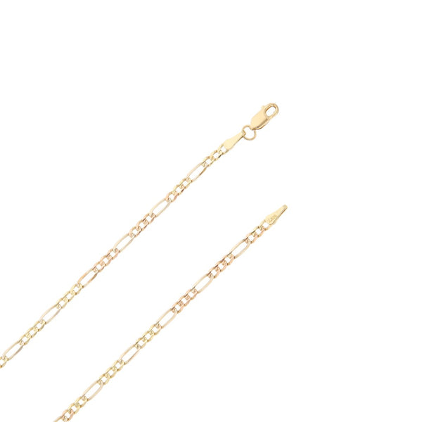 Collar de tres eslabones por uno en oro dos tonos 14 kilates.