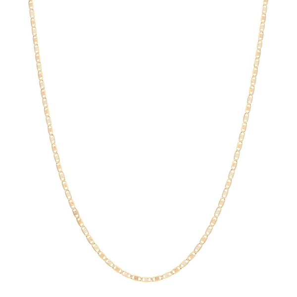 Collar eslabón nudo marino en oro tres tonos 14 kilates.