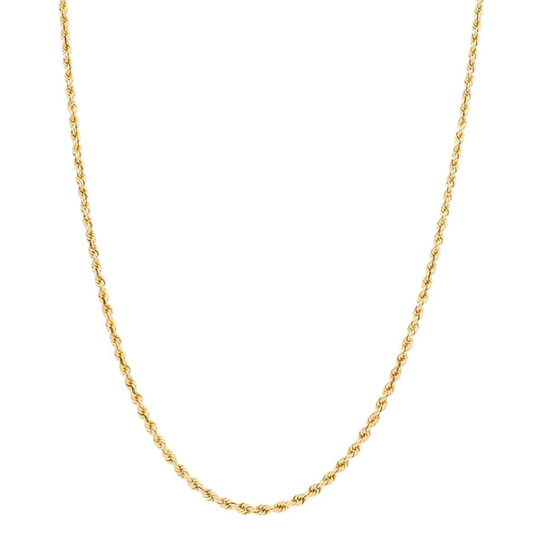 Collar eslabón torzal en oro amarillo 14 kilates.