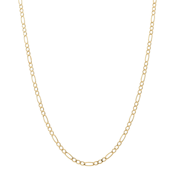 Collar de tres eslabones por uno en oro amarillo 14 kilates.