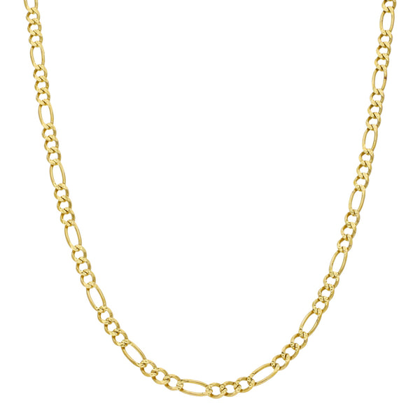 Collar de tres eslabones por uno en oro amarillo 14 kilates.