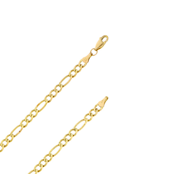 Collar de tres eslabones por uno en oro amarillo 14 kilates.
